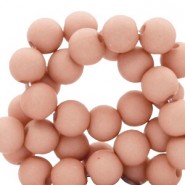 Acrylic beads 8mm round Matt Dusty mauve pink